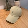 Gorra de Béisbol Color Sólido Protector Solar Cara con Letras Pequeñas Gorra Pequeña para Mujer Verano Estilo Coreano Marrón Herramienta Sombrero Curvo para Hombre