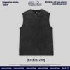 Camiseta sin mangas retro lavada vintage de estilo europeo y americano transfronterizo, camiseta unisex de algodón lavado, chaleco deportivo holgado