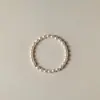 Joias Autênticas de Pérolas de Água Doce Naturais Pequenas Zhuji Pulseira Simples Versátil para Mulheres Pulseira Elástica Atacado Dropshipping