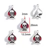 DIY Aleación de Goteo de Aceite Estilo Gótico Retro Colgante de Corazón con Alas Cruz Colgante para Pulsera Llavero W644