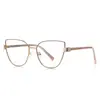Gafas de Moda Metálicas Anti-luz Azul 3138CP Patas de Tirachinas Venta Caliente Sudamericana Montura Estilo Mismo de Spice Girl Montura Óptica de Comercio Exterior