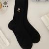 Calcetines Ji Four Elephant para Mujer Verano Delgados de Dibujos Animados Mickey Mouse Bordados Calcetines Medios Algodón Peinado Estilo Miu Calcetines Apilados para Mujer