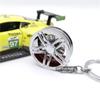 Llavero con forma de rueda de coche, colgante creativo de metal, regalo de joyería, llavero con buje de rueda AMG
