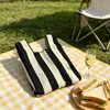 Bolso de Mano Grueso de Alto Peso Estilo Ins, Bolso Tote de Moda, Bolso Cubo Sencillo, Bolso Tejido para el Día de la Diosa