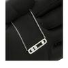 Collar Edición Seiko Cuerpo de Luz Tres Bolas de Diamantes Diamante Completo Moda Versátil Estilo Simple Cadena Deslizante para Clavícula Joyería de Alta Gama