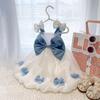 Vestido para Niñas 2026 Nuevo Estilo Tirante de Mariposa Versión Coreana Celebridad de Internet Más Vendido Vestido de Cumpleaños de Pequeña Princesa con Lazo