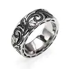 Nuevo Anillo de Acero de Titanio con Diseño de Vid Enrelazada Moda Retro para Hombres Ins Nicho de Gama Alta Anillo Pulsera de Moda Venta al por Mayor