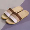 Zapatillas de Casa Nuevas Yul Kang de Verano Estilo Familiar para el Hogar de Interior Antideslizantes de Lino Zapatillas para Hombres y Mujeres