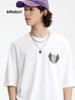 Camiseta Masculina Jie Zhan Estampada Paixão Nova Moda Primavera e Verão 2026 Marca Estilo de Rua Solta Casual Manga Curta Top