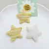 Venta Caliente Tela de Hilo de Color Caramelo de un Solo Lado, Parche de Estrella de 5 cm, Materiales de Decoración para Pasador de Pelo Infantil, Accesorios para el Cabello, Venta al por Mayor