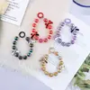 Nuevo Colgante de Llavero con Lazo de Cuentas de Colores Galvanizado para Funda de Teléfono, Pulsera DIY, Llavero de Cuentas de Cristal, Colgante para Bolso