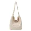 Nova Bolsa de Praia 2026 Estilo Casual Preguiçoso de Nicho Bolsa de Palha Grande Capacidade Leve Bolsa de Ombro Bolsa de Praia Vazada