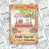 Compra directa transfronteriza: 10 hojas/paquete de pósters para colorear con temática de mercado de frutas para la educación temprana infantil, con ilustraciones dibujadas a mano y páginas para colorear