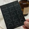 Adesivos para Manicure Francesa Vazados Designs Pintados por Spray Estrela de Cinco Pontas Cruz Laço Decorações para Unhas Venda por Atacado