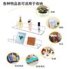 Estante Acrílico de Pared sin Taladro para Baño, Cocina y Colgador de Pared para Baño Estante Pequeño en Forma de L para Exhibición de Artículos