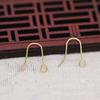 Yiwu hilo dorado conservador de color chapado en oro aretes DIY gancho para la oreja accesorios hechos a mano piezas de joyería para aretes material de accesorios B244