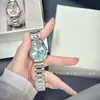 Nuevo Modelo de Reloj de la Emperatriz Viuda, Reloj para Mujer Saturno Azul Hielo Triturado, Reloj para Mujer Fruta del Dragón Verde Menta, Disponible para Dropshipping