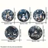 18 Peças Inverno Natal Boneco de Neve Papai Noel Enfeites de Madeira para Pendurar Decoração de Árvore de Natal Decoração de Festa Pingente