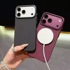 Funda magnética de fibra de carbono para teléfono para iPhone 18promax Apple 17pro Cubierta protectora con textura de Kevlar