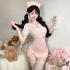 Lencería Sexy, Puro Deseo, No Necesita Quitarse, Sirvienta Tentadora, Uniforme de Enfermera Lindo, Traje Transparente que Revela el Pecho 1316