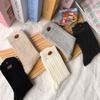 Meias de Caxemira para Mulheres, Meia Cano Médio Engrossada Outono e Inverno Caxemira de Coelho Quente Meias Largas, Meias de Cano Longo Torcidas Estilo Retrô Japonês para Inverno
