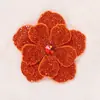 Broche de flor tridimensional com strass, requintado e de alta qualidade, materiais DIY feitos à mão, acessórios para roupas, cabelo e bolsas
