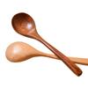 Cuchara de madera estilo japonés mango largo cuchara de madera cuchara sopera cuchara hogar sopa ramen cuchara de madera pequeña mango largo alto valor de color venta al por mayor