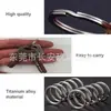 Amazon transfronterizo DIY accesorios para joyería llavero aro simple hebilla para bolsa de llaves aro plano de acero inoxidable para llaves