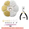 Materiales DIY Set de Siete Piezas Herramienta Punzón Herramienta de Anillo para Abrir Cuentas Accesorios Hechos a Mano Llavero Llavero Joyería