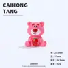 Enfeites de Desenho Animado Simulados, Urso Morango de Cor Sólida Acessórios DIY, Novos Produtos 3D, Mais Vendidos, Expressões Fofas e Adoráveis, Cola de Creme