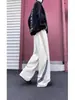 Calça Esportiva Casual Unissex Tendência, Reta, Acolchoada com Lã, Grossa, para Outono e Inverno, Quente, Solta, Confortável para o Dia a Dia