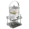 Jarra de agua fría de gran capacidad para el hogar transfronteriza, multiusos para la sala de estar, cubo de jugo multifuncional, jarra de agua fría transparente de alta estética