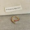 Anillo de Cuerda Roja de Año Nuevo para Mujer 2025 Nuevo Anillo Abierto de Alta Gama para Mostrar la Mano Anillo Blanco