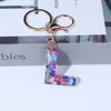 Chaveiro de Resina com Lantejoulas Letra Inglesa Transfronteiriço Europeu e Americano Sentido Avançado Roxo Fofo para Bolsa Mochila Pendurar Chaves Ornamentos