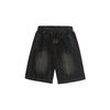 DEVILRAY Estilo Japonés Vintage Lavado Viejo Ropa de Trabajo Pantalones Cortos de Mezclilla Negros para Hombre Verano DK09132