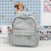 Mochila estilo coreano para meninas do ensino fundamental, com bordado de letras, grande capacidade, design leve e estilo versátil adequado para alunos do ensino fundamental