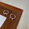Joyería de Corea del Sur Plata de ley S925 aretes irregulares nicho aretes de alta gama hebilla de oreja aretes simples de plata de ley