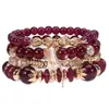 Pulsera Bohemia de Mejor Venta Transfronteriza Europea y Americana, Pulsera de Cuentas con Borla de Cristal Multicapa, Pulsera de Moda para Mujer