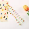 24 Piezas de Uñas Postizas de Dibujos Animados de Frutas y Flores para Niños, Parches de Uñas Artísticas Portátiles
