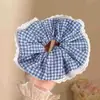 Elástico de Cabelo Amarelo Floral Estilo Coreano Intestino Grosso para Mulheres, Corda de Cabelo Elegante Estilo Preguiçoso, Elástico de Borracha de Alta Elasticidade, Acessórios de Cabelo Corda de Cabelo com Toque de Alta Qualidade