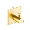 Gancho Adhesivo Fuerte de Acero Inoxidable 304 Transfronterizo, Sin Taladro, Gancho Único Sin Rastro para Baño, Cocina y Detrás de la Puerta Gancho Metálico para Abrigos