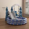 Juego de Columpios y Tobogán Infantil al por Mayor para Uso en Casa, Piscina de Bolas Oceánica para Interiores, Canasta de Baloncesto para Bebé, Porterías de Fútbol Juguetes