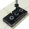 Localizador de Taladro Tres en Uno Abridor de Agujeros para Conector de Tarugo de Mueble Herramienta de Taladrado para Carpintería para Unir Tableros