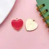 1 Trébol de Cuatro Hojas Rojo Manzana Cereza Accesorios de Joyería DIY Aleación de Goteo de Aceite Colgante de Llavero Colgante de Pulsera Mujeres