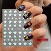 Suministro transfronterizo de nuevas pegatinas para uñas pequeña batata red hot estrella de cinco puntas Amor 3D pegatinas de uñas adhesivas uñas