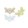 Estilo Antiguo DIY Aleación Goteo de Aceite Poroso Mariposa Flor Accesorios Dinastía Han Cheongsam Hecho a Mano Horquilla Corona para el Cabello Material Accesorios