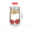 Botella de vidrio transparente tipo Mason transfronteriza 16 oz Taza Mason frasco de vidrio Mason sellado frasco de vidrio ligero para alimentos ensalada botella de mermelada botella de lata