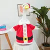 Ganso de Porche de 23 pulgadas Ropa Conjunto del Festival de Papá Noel Tema Navideño Jardín Juego Grande de Ganso Jardinero