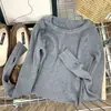 Suéter redondo puramente desejável estilo Hong Kong para mulheres, modelo curto para primavera e outono, top justo doce e picante, blusa de malha de alta qualidade para mulheres