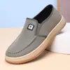 Novo Outono Masculino Antiderrapante Solado Macio Leve Tecido Tênis Slip-on Sapatos de Tecido Old Beijing Casuais para Pai Solado de Borracha